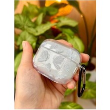 MiraLive Pro - Pro2 ile Uyumlu Kelebekli Simli Kalın Şeffaf Silikon Kılıf - Beyaz