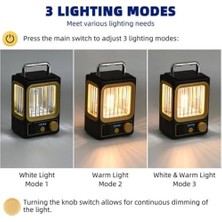 Asseds Store Kamp Lambası Feneri Dimmer LED Kamp Feneri Suya Dayanıklı 18.650 1.500 Mah Açık Yürüyüş Için Kamp Işık Lambası Elektrik Kesintisi Acil Ev Arka Bahçe Verandası Balkon Teras
