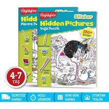 Asseds Store Sticker Hidden Pictures Doğa Puzzle (Iki Kitap)