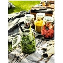 Asseds Store Kavanoz Hava Geçirmez Kilitli Kapağa Sahiptir Contalı Aroma Koruyucu A Kalite 1 Lt 17X12 cm