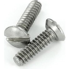 Asseds Store 84000-PRT 1/2-Inç Uzunluğunda 6-32 Iplik, Oval Başlı Frezelenmiş Yuvalı Yedek Duvar Plakası Vidaları, Paslanmaz Çelik