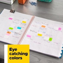 Asseds Store Bayraklar, 50/dispenser, 2 Dispenser/paket, 1" Geniş, Parlak Mavi (680-BB2)