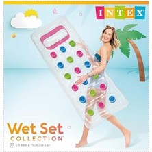 MiraLive 59894 Şeffaf Pencereli Bardaklı Yatak 188 Cm, Su Sporları, Plaj Malzemesi, Şişme Ürün, Yüzme Aksesuarı, Kamp, Dalış, Güvenlik