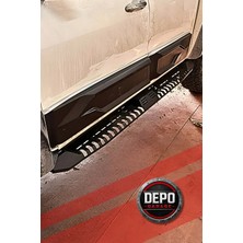 Depo Garage Mitsibushi L200 2007-2014 Tam Uyumlu Lazer Kesim Çelik Basamak L200 Yan Basamak - Işıksız