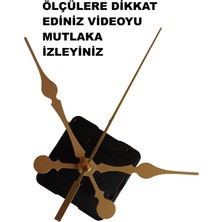 Cnr Shop Duvar Saati Mekanizması, 18 mm Şaft Sessiz Çalışır Akar Mekanizma Akrep-Yelkovan-Saniye-(Askısız)