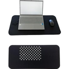MiraLive Keçe Masa Üstü Mouse Pad ve Bilgisayar Düzenleyici 70X32 cm – Antibakteriyel Mat, Doğal Keçe Mat, Masa Koruyucu Altlık, Ofis ve Ev Için Minimalist Tasarım (Siyah)