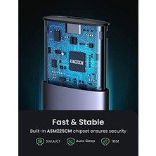 MiraLive M.2 Sata Ngff SSD USB 3.1 5 Gbps Type-C Gen1 B-Key M+B Key Disk Kutusu - Uzay Grisi