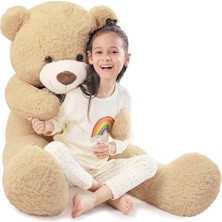 Asseds Store Peluş 120 cm Papyonlu Sevimli Ayı - Sevgiliye Özel Hediye Boz