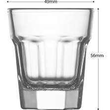 Asseds Store Lav, Aras 6'lı Likör Bardağı, Aras, ARA209F45 Cc, Şeffaf