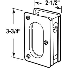 MiraLive N 7361 Pirinç Klozet Cep Kapı Geçiş Çekme, 3-3/4" x 2-1/2" 1-3" Kalın Kapılar Için Çekme, Parlak Pirinç (Tekli Paket)