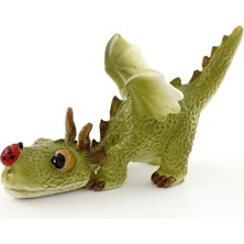 Asseds Store Top 4414 Minyatür Bahçesi ve Teraryum Uğur Böceği Heykeli ile Oynayan Mini Ejderha, Küçük