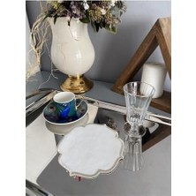 Asseds Store Linda Mia Home Kokteyl Peçete 6'lı Takım Taş Rengi (Beyaz-Taş)