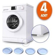 Asseds Store Çamaşır Makinesi Titreşim Önleyici Mobilya Kaydırmaz Ayak 4 Lü Set Beyaz 410