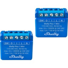 Asseds Store Plus 1 Mini | Wi-Fi ve Bluetooth Akıllı Şalter Rölesi, 1 Kanal 8 A | Ev Otomasyonu | Alexa ve ile Uyumlu | Ios Uygulaması | Hub Gerektirmez | Kuru Kontaklar (2 Paket)