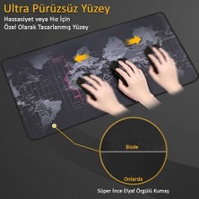 Asseds Store Mouse Pad 30X60 cm Kaymaz Kauçuk Tabanlı Dünya Haritası Gaming Büyük Boy Klavye ve Mouse Altlığı Ergonomik Oyun Mouse Pad 3mm Kalınlık