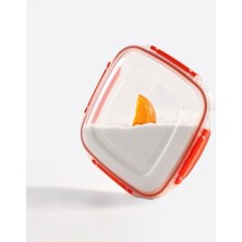Asseds Store Sızdırmaz Kare Saklama Kabı Seti, Klipsli Kilitli, Contalı Kapaklar, Mutfakta Yiyecek Saklama Için Dayanıklı ve Şeffaf Set Bpa Içermez (3 Parça)