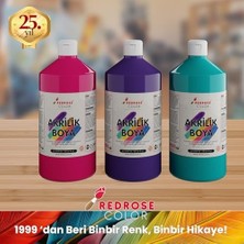 Asseds Store Mor, Fuşya, Turkuaz Akrilik Boya 3'lü Set 3X1000 gr