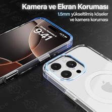 Asseds Store 14 Pro Max Için Magsafe ile Uyumlu Kılıf, Manyetik Şeffaf Kılıf, Sararma Karşıtı Koruyucu, Darbeye Dayanıklı Şeffaf Kristal Kapak