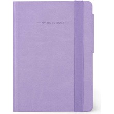 MiraLive - Şeritli Defter, SMALL,192 Sayfa, Yumuşak Pu Kapak, Fsc® Sertifikalı Kağıtta, Fildişi Kağıt 90 G/m², Aylık Planlayıcı, Bölüm, Yer Imi, 9,5X13,5 Cm, Lavanta Rengi