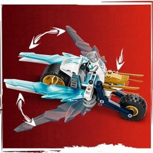 MiraLive Zane’in Buz Motosikleti 71816 – 7 Yaş Üzeri Çocuklar Için Doğum Günü Hediyesi Fikri, Turnuva Zırhlı ve 2 Katana Kılıcı Tutan Zane Minifigürü Içeren Yaratıcı Oyuncak Yapım Seti (84 Parça)
