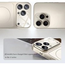 Asseds Store 17 Pro Max ile Uyumlu Kılıf Magsafe ile Uyumlu Kablosuz Şarj Destekli Temperli Kamera Koruma Glass Kılıf – Parmak Izi Yapmayan Charging Kamera Koruyucu Darbe Emici Sert Kapak