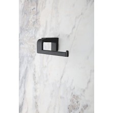Asseds Store Banyo F1 Model Paslanmaz Siyah Tuvalet Kağıdı Askısı, Tuvalet Kağıdı Tutacağı, Tuvalet Kağıtlığı 5 Yıl Garantili