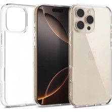 MiraLive ile Uyumlu Şeffaf Clear Silikon Yüksek Kalite Darbeye Dayanıklı Şık Telefon Kılıfı (16 Pro Max)