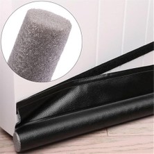 Asseds Store Ayna Çıkartmaları, Ayarlanabilir Kapı Rüzgar ve Toz Önleyici, Soğuk Hava, Ses ve Toz Blokajı, Siyah Kumaş, 91CM'YE Kadar Uzunluk, 3.8cm Boşluk Için Uygun