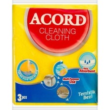 Acord Sarı Temizlik Bezi 35X38 cm 3'lü x 12 Paket