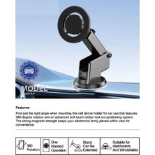 MiraLive Vantuzlu Araç Içi Telefon Tutucu Gögse Torpidoya Yapışan Şık Tasarımlı Yeni Araç Içi Telefon Tutucu Vw Bmw Renault Vs. Her Araç Uygun ile Uyumlu Iphone 16 Samsung