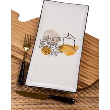 Asseds Store Mukko Home Çiçek Kız Dekorlu Sunum Tabağı 36X16CM