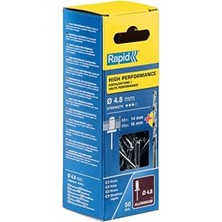 Asseds Store Kör Perçin Alüminyum, 50 Adet Matkap Ucu Dahil, 4,8 x 20 Mm, 5000391