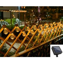 Gaman 20 Ampullü Güneş Enerjili Dekoratif Bahçe-Balkon Ledi 8 Animasyonlu Solar Işık Zinciri