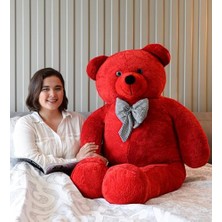 MiraLive Kırmızı Papyonlu Dev Pelüş Ayıcık,papyonlu Ayı,peluş Ayı,yumuşak ve Sevimli Büyük Boy Ayı, Ayı,sarılmalık Ayı,papyonlu Ayıcık,sevgiliye Hediye Ayıcık (160CMKIRMIZI)