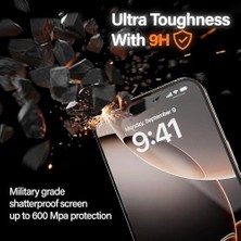 Asseds Store 16 Pro Max Ile Uyumlu Premıum  Hizalama Aparatlı ve Takılırken Camın Altında Kesinlikle Toz Bırakmayan Darbelere Karşı Ekstra Güçlü Ekran Koruyucu Cam