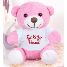 Asseds Store 20-25 cm Tişörtlü Pelüş Ayıcık, 20 Cm, Yumuşak Ayıcık, Sevgiliye Hediye,ayı,peluş Ayıcık,plush Toys,oturan Ayı,ofis Hediyesi,renkli Ayıcık,iyi Ki Varsın,tişörtlü,ayıcık (Pembeayı)