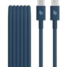 Asseds Store Usb-C'den Usb-C'ye Örgülü Kablo, Hızlı Şarj, Dayanıklı/dolanmayan, ve Aygıtlar Için Uyumlu Şarj Kablosu (1,5 M) – Lazer Lacivert