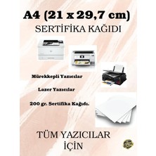 MiraLive 200 Gr. A4 (21 x 29,7 Cm) Sertifika Kağıdı, 50 Adet