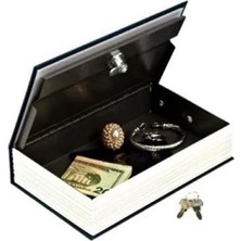 MiraLive Kitap Görünümlü Kumbara Gizli Para Kasası Kitap Kumbara (Siyah, Büyük)