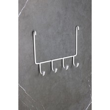 MiraLive Lif ve Kese Askılığı Beyaz Termoplastik Kaplamalı Banyo Köşeliği, Duş Rafı ve Duş Askılarına Uyumlu Beyaz