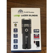 gold  gk-9565 100w ultra güçlü 2200m menzil usb giriş-powerbank lazer silindir şarjlı el feneri 6000 mah
