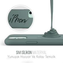 MiraLive Kılıf Ince Sıvı Silikon 3 Katmanlı Tam Kaplamalı Yumuşak Jel Kauçuk Kılıf Kapak (Yeşil, 11)