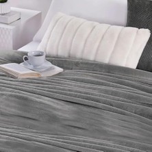 Asseds Store Polar Battaniye, 280GSM Süper Yumuşak Yatak Battaniyesi, Hafif ve Konforlu Flanel Battaniye, Yatak, Koltuk, Seyahat ve Kamp Için (Açık Gri, 150X200CM)
