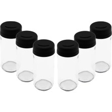 Maarketim 6 PARÇA CAM BAHARATLIK TUZLUK PLASTİK KAPAK 225 ML