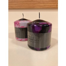 Plus Home Mum 2'li Silindir Model Renk Siyah Yükseklik 7 cm Çapı 7 cm