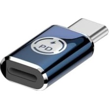 Asseds Store Livx 35W Lightning To Type C 15 Max Pro Plus Yuva Çevirici Hızlı Şarj Aktarımı Otg Dönüştürücü Gri Otgtm-G