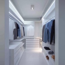 Asseds Store 3 Metre Beyaz Şerit LED Işık Çıt Çıt Anahtar Tak Çalıştır Hazır Set Adaptör Dahil, Açma-Kapama Düğmesi, Mutfak, Tezgah, Dolap Içi, Ayna, Tv Ünitesi Aydınlatma