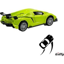 Asseds Store Oyuncak Uzaktan Kumandalı Şarjlı Kapıları ve Bagajı Açılan 24 cm Spor Arabası Işıklı 1:18 Ölçek (Yeşil)