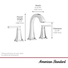 Asseds Store Standard 7426801.295, Belmeade Iki Kulplu 20 cm Yaygın Banyo Bataryası, Fırçalanmış Nikel