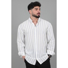 Stil Kombin Şile Çizgili Oversize Uzun Kol Yazlık Gömlek Mrs 226_40418